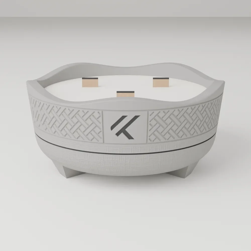 The Kuli Bowl, ready for a fresh three-wick refill